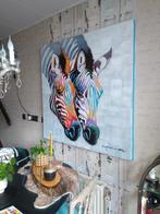 Olieverf schilderij van zebras  (groot), Antiek en Kunst, Kunst | Schilderijen | Abstract, Ophalen