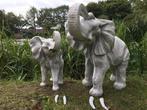 ‼️XL 120kg olifant groep olifanten steen figuur elephant‼️, Ophalen of Verzenden, Nieuw, Beton, Dierenbeeld