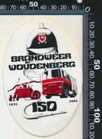 Sticker: Brandweer Woudenberg - 150 Jaar - Daf, Ophalen of Verzenden, Zo goed als nieuw, Bedrijf of Vereniging