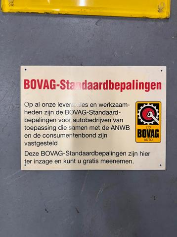 BOVAG Standaardbepalingen Bord beschikbaar voor biedingen