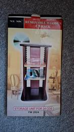 Houten cd rek voor 24 cd's (nieuw), Ophalen of Verzenden, Nieuw, Hout, Cd's