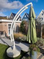 Grote Parasol 350cm - Verkleurd, Tuin en Terras, Ophalen, Kantelbaar, Gebruikt, Zweefparasol