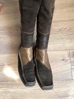 CELLINI bruine patchwork laarzen jaren 70 maat 39, Kleding | Dames, Schoenen, Hoge laarzen, Bruin, Cellini, Ophalen of Verzenden