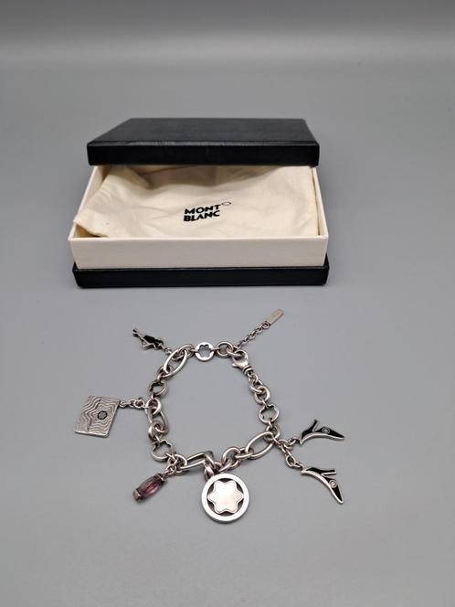 Montblanc Zilveren Armband 925, Sieraden, Tassen en Uiterlijk, Bedels, Zo goed als nieuw, Overige merken, Zilver, 4 bedels of meer