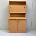 Peach rotan wandkast barkast klepkast buffetkast vintage, Ophalen, Gebruikt, Overige materialen, Met deur(en)