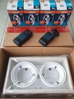 2x TAL inbouwspots INCAS R2 QR 111 BOX + MODULE + halogeen, Huis en Inrichting, Lampen | Spots, Ophalen of Verzenden, Metaal of Aluminium