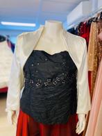 satijn bolero grote maat 44 46 48 50 52 54 56, Kleding | Dames, Overige typen, Wit, Maat 46/48 (XL) of groter, Nieuw
