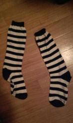 Blauw / wit gestreepte sokken, Kleding | Dames, Sokken en Kousen, Ophalen of Verzenden, Wit, Zo goed als nieuw