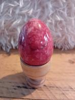 Vintage rode Rhodoniet Ei - Decoratief Edelsteen Ei, Ophalen of Verzenden