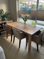 Houten eetkamertafel 180x90, Ophalen, Gebruikt, Eikenhout, 50 tot 100 cm