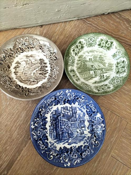 Vintage Engelse schaaltjes - English Ironstone 
 (Set van 3), Antiek en Kunst, Antiek | Servies los, Ophalen of Verzenden