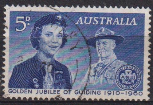 Australië 1960 50 jaar Scouting, Postzegels en Munten, Postzegels | Oceanië, Gestempeld, Ophalen of Verzenden