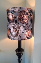 Lampenkap velours, bloemenprint, 40cm, Overige kleuren, 25 tot 50 cm, Rond, Ophalen of Verzenden