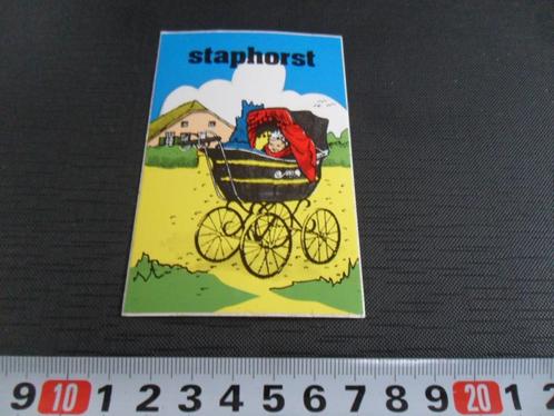 sticker staphorst strip ouderwetse kinderwagen boerderij, Verzamelen, Stickers, Zo goed als nieuw, Bedrijf of Vereniging, Ophalen