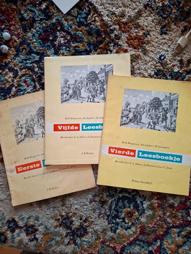 Oude Leesboekjes - Hoogeveen, Ligthart, Scheepstra, Boeken, Schoolboeken, Gelezen, Nederlands, Ophalen