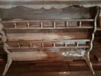 groot houten wandrek bordenrek vintage brocante, Huis en Inrichting, Kasten | Wandmeubels, Ophalen, Met plank(en), Gebruikt, Minder dan 150 cm