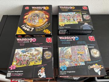4 Wasgij puzzels en 3 andere puzzels met 1000 pcs beschikbaar voor biedingen