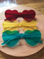 3 Hartjes Brillen - Party Accessoires, Overige merken, Zonnebril, Overige kleuren, Nieuw