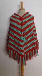 Handmade gehaakte Ibiza/hippie poncho! M, Groen, Maat 38/40 (M), Zo goed als nieuw, Verzenden