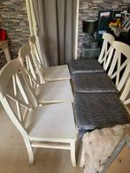 Houten Eetkamerstoelen - Set van 6, Huis en Inrichting, Stoelen, Ophalen, Drie, Wit, Hout