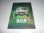 brochure Peugeot 504 modellen 1980, Ophalen of Verzenden, Nieuw, Overige merken