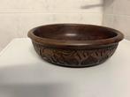 Afrikaanse Houten Fruitschaal, Huis en Inrichting, Woonaccessoires | Schalen en Manden, Gebruikt, Schaal, Rond, Ophalen of Verzenden