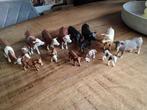 Schleich koeien, stieren, kalfjes bruin/wit bont, Ophalen of Verzenden, Zo goed als nieuw, Paard, Beeldje of Figuurtje