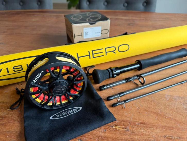 Vision Hero SNOEK vliegvisset, Watersport en Boten, Hengelsport | Vliegvissen, Zo goed als nieuw, Complete set, Ophalen of Verzenden
