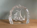 Presse papier glas object Vikingschip Zweeds design Nybro, Verzamelen, Beelden en Beeldjes, Ophalen of Verzenden, Zo goed als nieuw