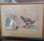 Ingekleurde potlood tekeningen tandarts & assistent love, Antiek en Kunst, Kunst | Litho's en Zeefdrukken, Ophalen