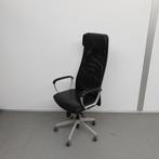 Ikea bureaustoel - zwarte skai / rugnet (intensief gebruikt!, Gebruikt, Bureaustoel, Zwart, Ophalen