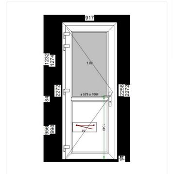 Kunststof deur 917 x 2272 mm beschikbaar voor biedingen