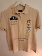 L'Argentina Polo Shirt Maat L - Beige, Beige, Maat 42/44 (L), Zo goed als nieuw, Korte mouw
