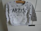 Zara - sweat trui Artist maat 80, Kinderen en Baby's, Babykleding | Maat 80, Truitje of Vestje, Ophalen of Verzenden, Zo goed als nieuw