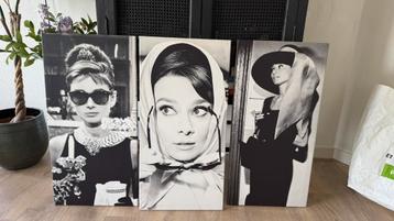 Audrey hepburn drieluik canvas beschikbaar voor biedingen