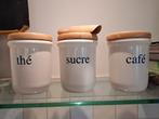 Vintage Voorraadpotten Set - Thé, Sucre, Café, Ophalen, Zo goed als nieuw
