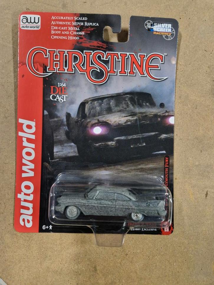 Auto World 1/64 Christine Verbrande Versie, Hobby en Vrije tijd, Modelbouw | Auto's en Voertuigen, Nieuw, Auto, 1:50 of kleiner