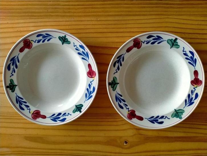 Boerenbont diepe borden Royal Sphinx, Huis en Inrichting, Keuken | Servies, Zo goed als nieuw, Bord(en), Boerenbont, Aardewerk