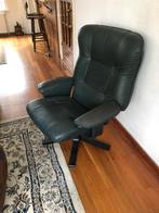 Comfortabele lederen fauteuil, Huis en Inrichting, Fauteuils, Ophalen, Gebruikt, Minder dan 75 cm, Leer