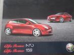Alfa Romeo Mito & 159 Centenario Brochure, Ophalen of Verzenden, Zo goed als nieuw, Alfa Romeo