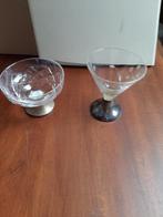 Retro borrelglaasjes op plate voet, Ophalen of Verzenden