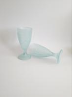 Izgs Set van 2 x Frans frosted glass prachtige set glazen, Ophalen of Verzenden