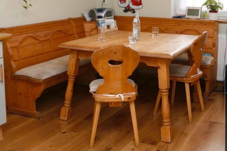 Vintage Robust kwaliteit Oostenrijkse Duitse Eethoek zithoek, Huis en Inrichting, Banken | Complete zithoeken, Gebruikt, Hout
