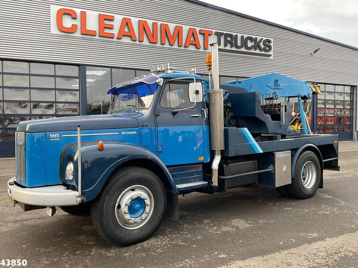 Scania L110 Bergingswagen ''Oldtimer'' (bj 1975), Auto's, Vrachtwagens, Te koop, Trekhaak, Scania, Diesel, Handgeschakeld, Origineel Nederlands