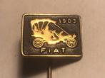 Metalen FIAT 1903 AUTOMODEL Speld (Zwart/Messingkleur)., Verzenden, Zo goed als nieuw, Transport, Speldje of Pin