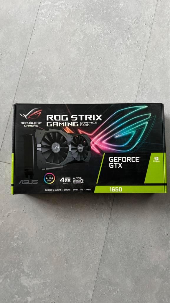 Asus ROG - Geforce GTX 1650 4gb, Computers en Software, Videokaarten, Zo goed als nieuw, Nvidia, PCI-Express 3.0, GDDR5, HDMI