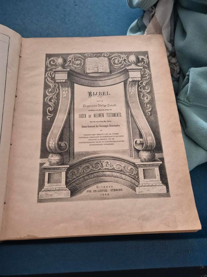 Oude Bijbel 1808 - Joh. de Liefde, Utrecht, Antiek en Kunst, Antiek | Boeken en Bijbels, Ophalen of Verzenden
