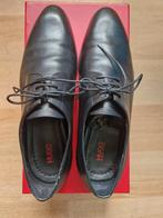 HUGO BOSS Dress Appeal Derby textured leather shoes, Ophalen of Verzenden, Zwart