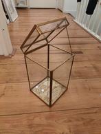 Mooie glazen box met gouden details, Huis en Inrichting, Woonaccessoires | Zuilen en Pilaren, Ophalen, Zo goed als nieuw