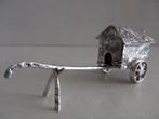 Miniatuur zilver EP14 honden trekkar zilveren miniaturen, Ophalen of Verzenden, Zilver
